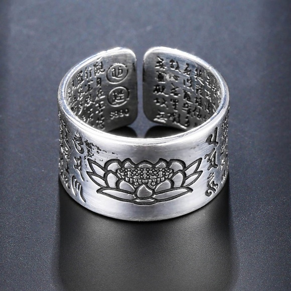 Sterling Silver Lotus Flower Ring - Picture 6 of 6